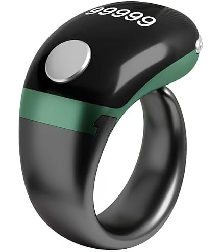 S7 Pro Smart Digital Tasbih Ring | 3-in-1 Adjustable Size Zikr Counter with Prayer Reminder | Ziqrkart