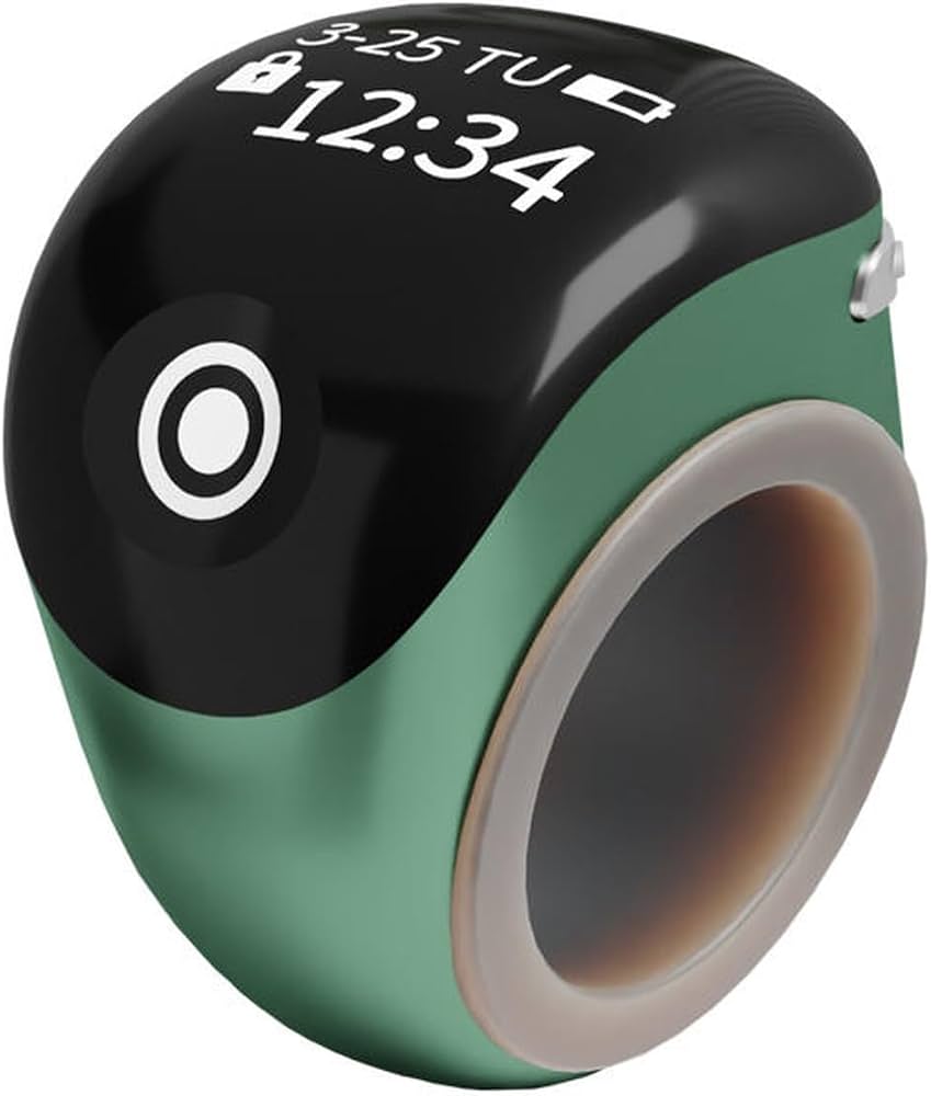 S8 Pro Smart Tasbih Ring | Mobile App bases for Android & iOS Both | ZiqrKart | 3-in-1 Adjustable Size Zikr Counter with Prayer Reminder